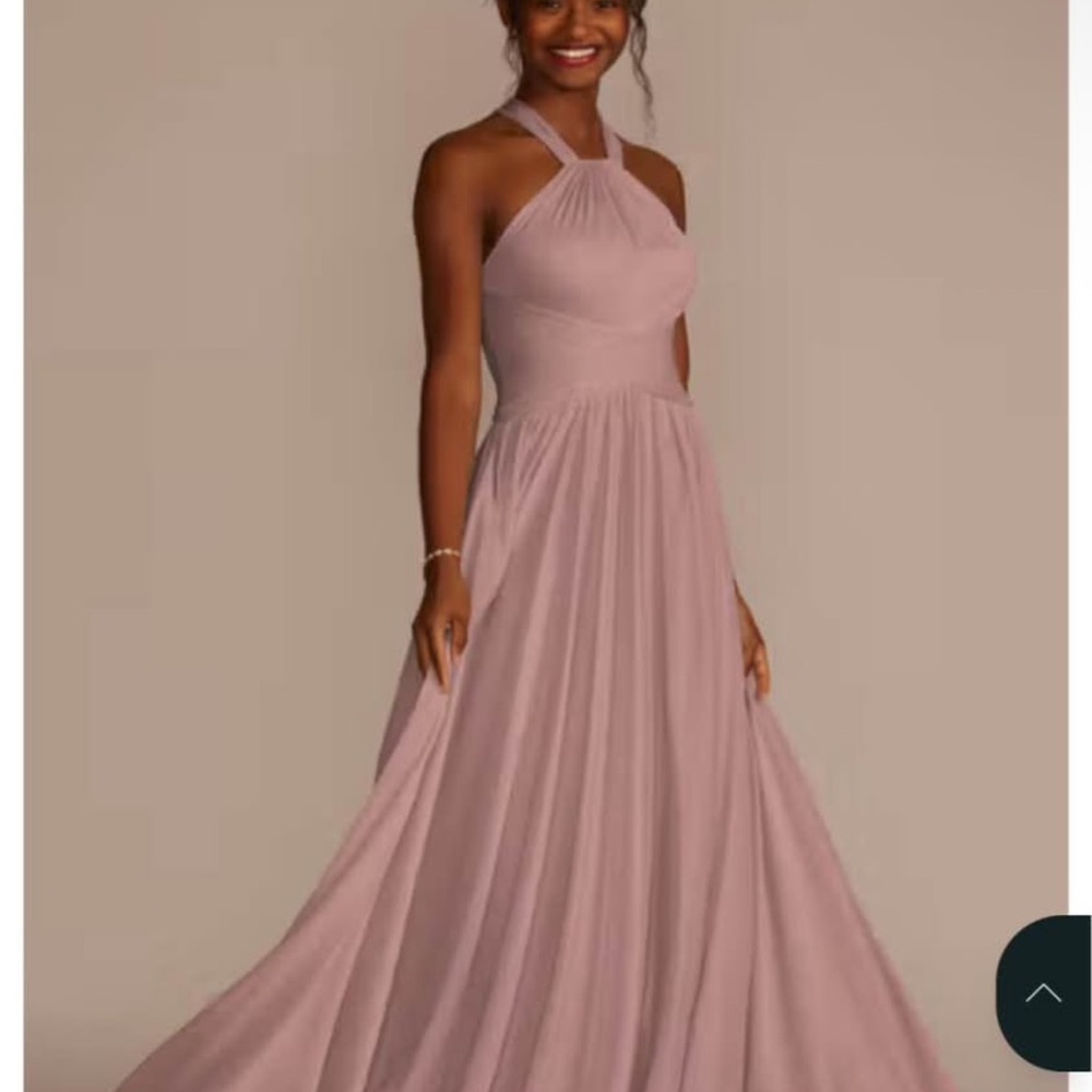 Halter neck bridesmaid dress
